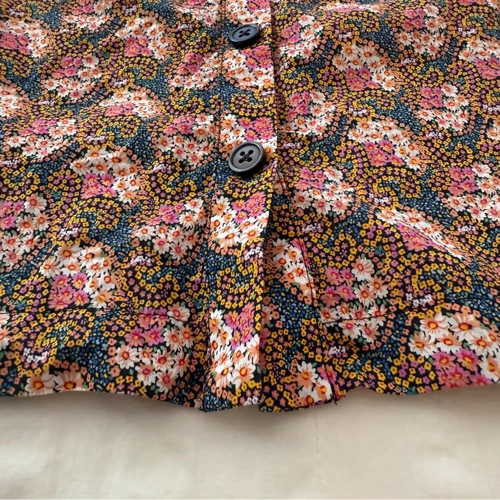J. Crew Collection Tie-Sleeve Button-Front Top in Ratti Prism Floral - Picture 13 of 17